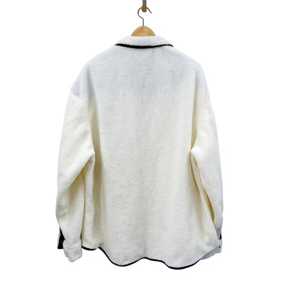 Asos white teal sherpa oversized shacket - Picture 3 of 3